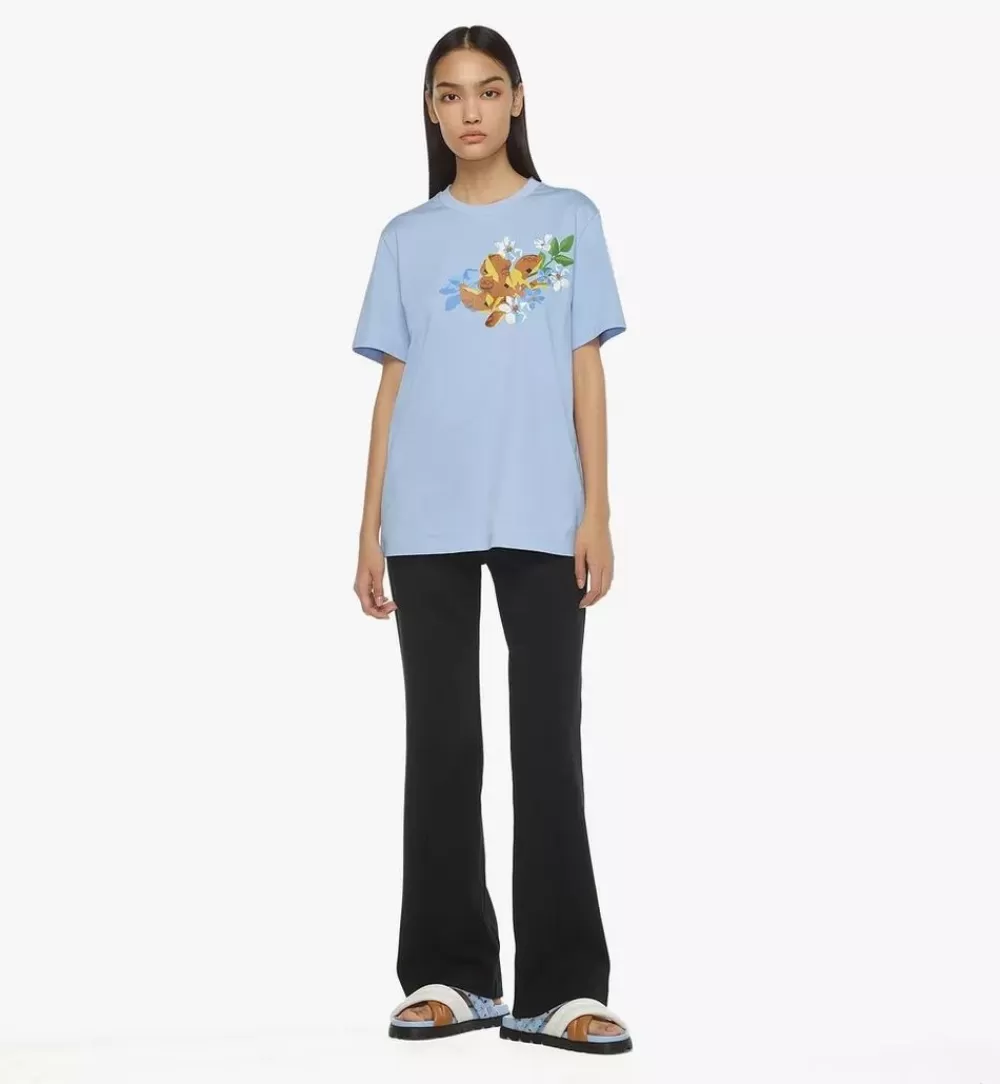 MCM Worldwide Tops & T-Shirts | Floral T-Shirt In Organic Cotton