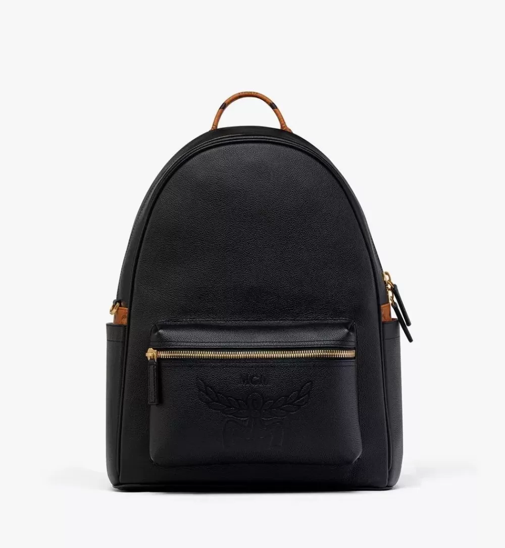 MCM Worldwide Backpacks | Stark Backpack In Embossed Logo Leather